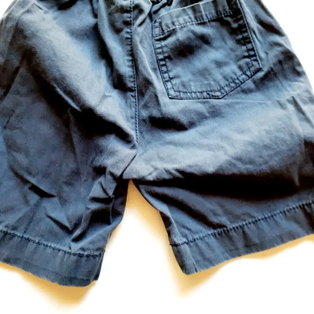 Oshkosh Boys Shorts Navy Blue Elastic Waist Pull On Drawstring Size 6